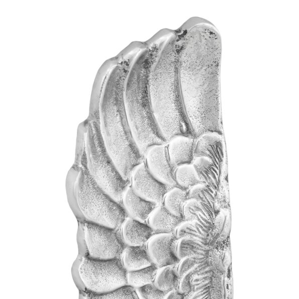 vidaXL Socha anjelích krídiel Strieborná Polystón 31 x 5 x 91 cm – Obrázok 6