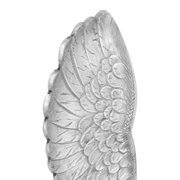 42000136_6.jpg vidaXL Malá socha s krídlami Strieborná 17x5x59 cm Hliník – Obrázok 6