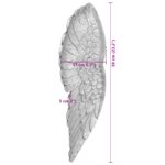 vidaXL Malá socha s krídlami Strieborná 17x5x59 cm Hliník – Obrázok 8