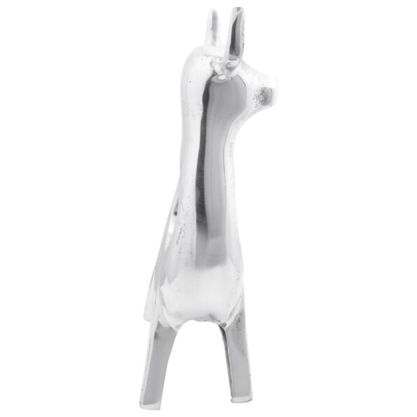 vidaXL Socha býka Strieborná 22 x 9,5 x 34 cm Hliník – Obrázok 4