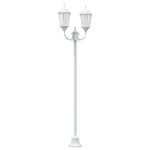 vidaXL Vonkajšie osvetlenie Biela Kov Veľké Svetlá na chodníky Valcové – Obrázok 2