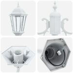 vidaXL Vonkajšie osvetlenie Biela Kov Veľké Svetlá na chodníky Valcové – Obrázok 5