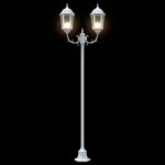 vidaXL Vonkajšie osvetlenie Biela Kov Veľké Svetlá na chodníky Valcové – Obrázok 6