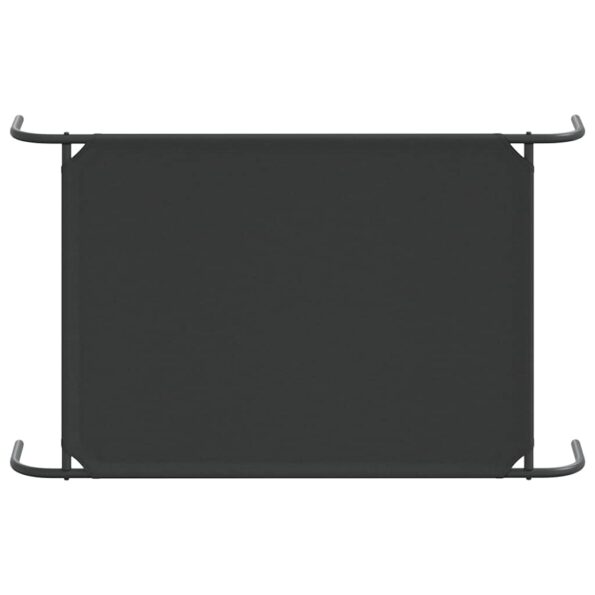 vidaXL Vyvýšená posteľ pre psa čierna 110x65x20 cm Oxford Fabric Steel – Obrázok 6