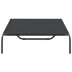 vidaXL Vyvýšená posteľ pre psa čierna 130x80x20 cm Oxford Fabric Steel – Obrázok 5
