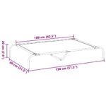 vidaXL Vyvýšená posteľ pre psa čierna 130x80x20 cm Oxford Fabric Steel – Obrázok 8