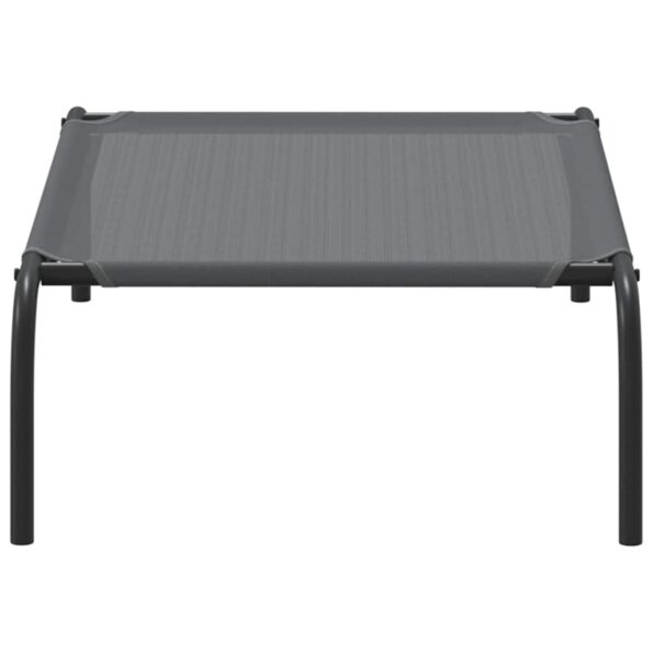 vidaXL Vyvýšená posteľ pre psa šedá 90x50x20 cm Textil a oceľ – Obrázok 5