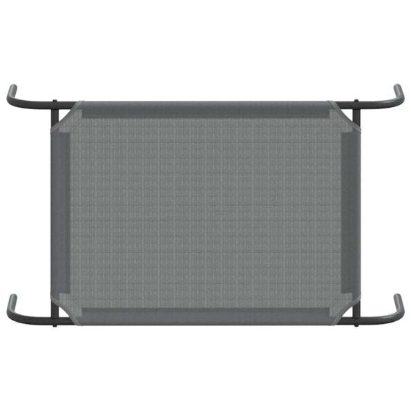 vidaXL Vyvýšená posteľ pre psa šedá 90x50x20 cm Textil a oceľ – Obrázok 6