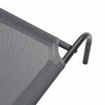 vidaXL Vyvýšená posteľ pre psa šedá 90x50x20 cm Textil a oceľ – Obrázok 7