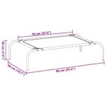 vidaXL Vyvýšená posteľ pre psa šedá 90x50x20 cm Textil a oceľ – Obrázok 8