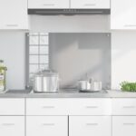 vidaXL Kuchynská backsplash svetlosivá 90x60x0,6 cm z tvrdeného skla – Obrázok 3