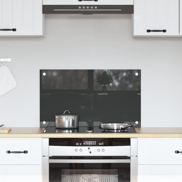 vidaXL Kuchynská obkladačka tmavá šedá 70x40x0,6 cm zo tvrdeného skla – Obrázok 1