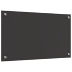 vidaXL Kuchynská obkladačka tmavá šedá 70x40x0,6 cm zo tvrdeného skla – Obrázok 2