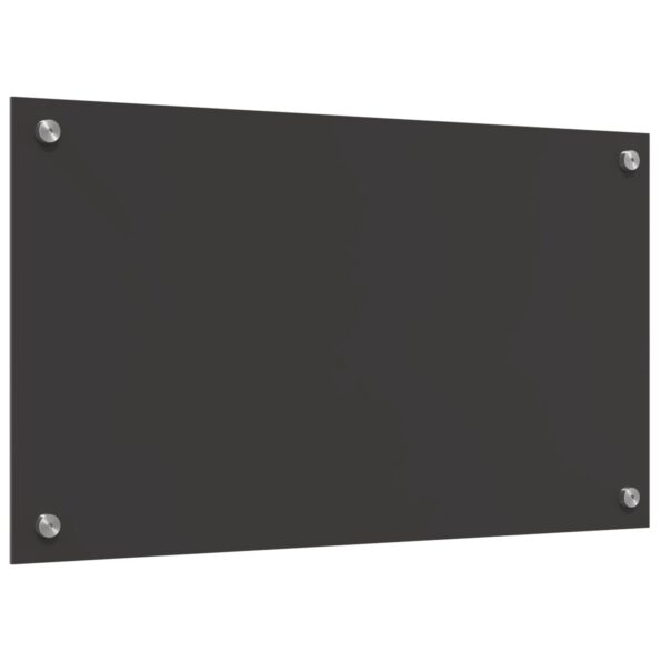 vidaXL Kuchynská obkladačka tmavá šedá 70x40x0,6 cm zo tvrdeného skla – Obrázok 2