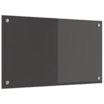 vidaXL Kuchynská obkladačka tmavá šedá 70x40x0,6 cm zo tvrdeného skla – Obrázok 4