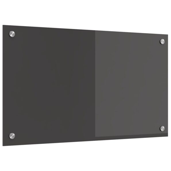vidaXL Kuchynská obkladačka tmavá šedá 70x40x0,6 cm zo tvrdeného skla – Obrázok 4