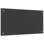 vidaXL Tmavošedá kuchynská obkladačka 80x40x0,6 cm z tvrdeného skla – Obrázok 2