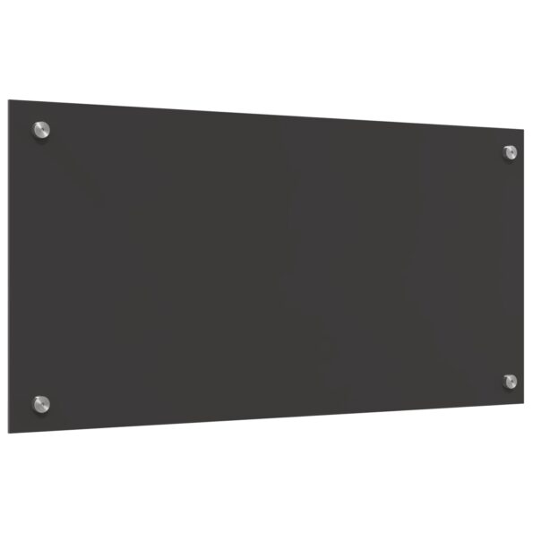 vidaXL Tmavošedá kuchynská obkladačka 80x40x0,6 cm z tvrdeného skla – Obrázok 2