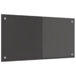vidaXL Tmavošedá kuchynská obkladačka 80x40x0,6 cm z tvrdeného skla – Obrázok 4