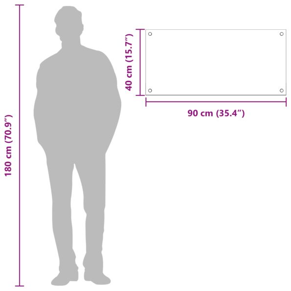 vidaXL Kuchynská obkladová doska tmavo šedej farby 90x40x0,6 cm z tvrdeného skla – Obrázok 10