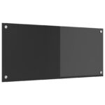 vidaXL Kuchynská obkladová doska tmavo šedej farby 90x40x0,6 cm z tvrdeného skla – Obrázok 4