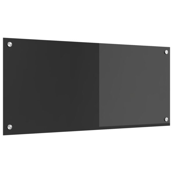 vidaXL Kuchynská obkladová doska tmavo šedej farby 90x40x0,6 cm z tvrdeného skla – Obrázok 4