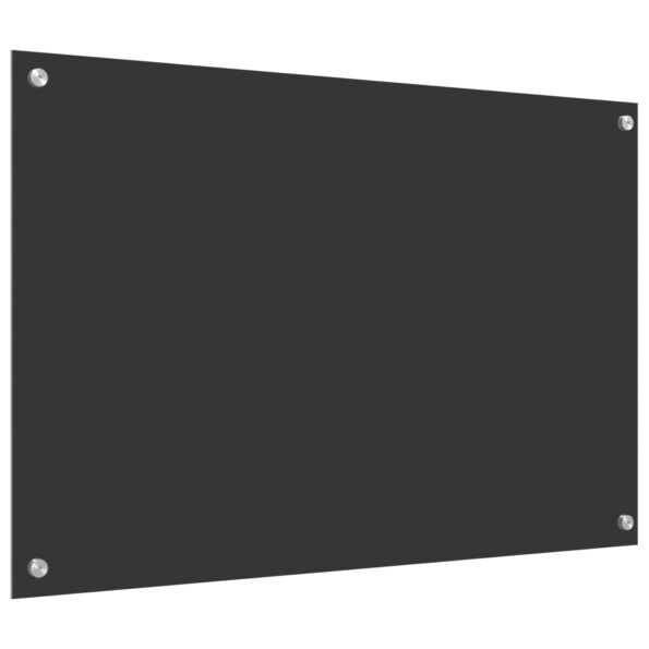 vidaXL Kuchynská zástena tmavošedá 90x60x0,6 cm tvrdené sklo – Obrázok 2