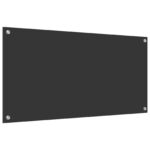 vidaXL Kuchynský obklad tmavošedý 100x50x0,6 cm z tvrdeného skla – Obrázok 2