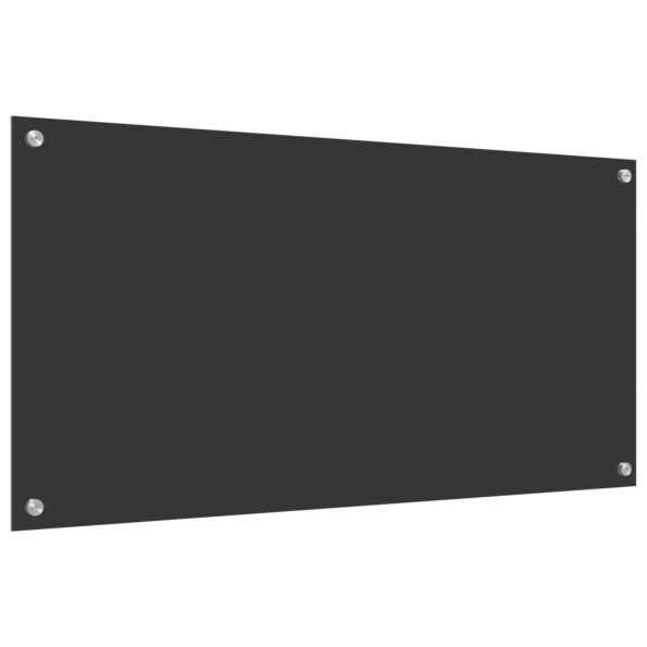 vidaXL Kuchynský obklad tmavošedý 100x50x0,6 cm z tvrdeného skla – Obrázok 2