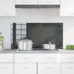 vidaXL Kuchynský obklad tmavošedý 100x50x0,6 cm z tvrdeného skla – Obrázok 3
