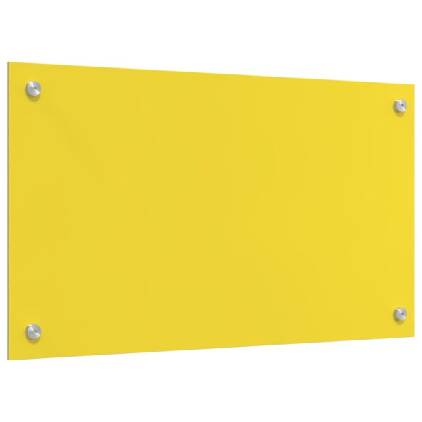 vidaXL Kuchynská zástena Žltá 70x40x0,6 cm Tvrdené sklo – Obrázok 2
