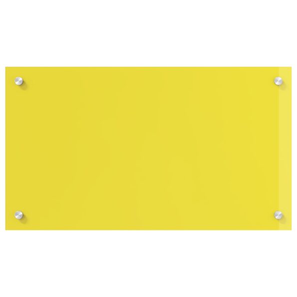 vidaXL Kuchynská zástena Žltá 70x40x0,6 cm Tvrdené sklo – Obrázok 5