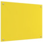 vidaXL Kuchynská backsplash Žltá 80x60x0,6 cm Z tvrdeného skla – Obrázok 2