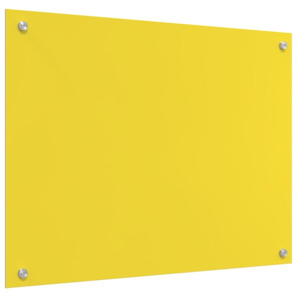 vidaXL Kuchynská backsplash Žltá 80x60x0,6 cm Z tvrdeného skla – Obrázok 2