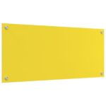 vidaXL Kuchynská obkladačka Žltá 90x40x0,6 cm Tvrdené sklo – Obrázok 2