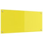 vidaXL Kuchynská obkladačka Žltá 90x40x0,6 cm Tvrdené sklo – Obrázok 4