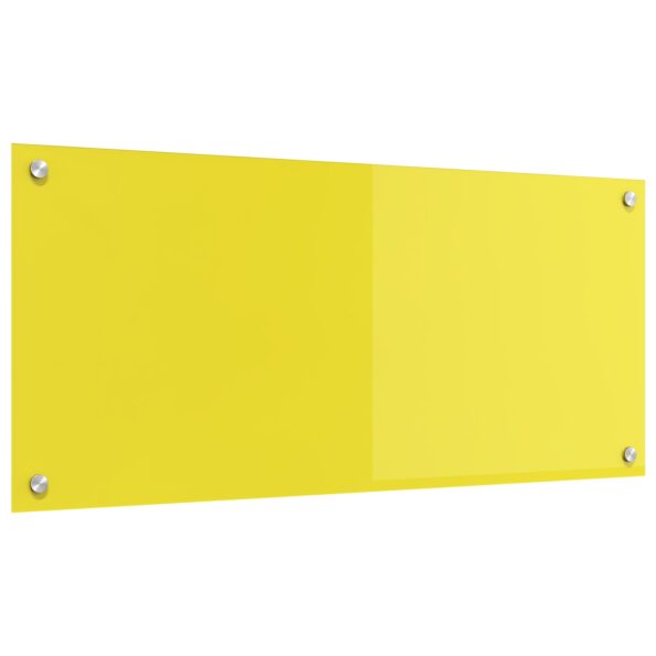 vidaXL Kuchynská obkladačka Žltá 90x40x0,6 cm Tvrdené sklo – Obrázok 4