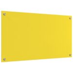 vidaXL Kuchynská obkladová doska žltá 90x50x0,6 cm z tvrdeného skla – Obrázok 2