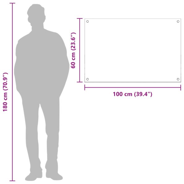 vidaXL Žltá kuchynská obklad 100x60x0,6 cm z tvrdeného skla – Obrázok 10