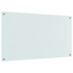 vidaXL Kuchynský obklad Biela 110x60x0,6 cm Tvrdené sklo – Obrázok 2