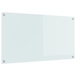 vidaXL Kuchynský obklad Biela 110x60x0,6 cm Tvrdené sklo – Obrázok 4