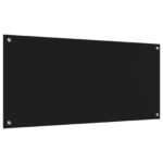 vidaXL čierna kuchynská obkladačka 110x50x0,6 cm zo skla – Obrázok 2