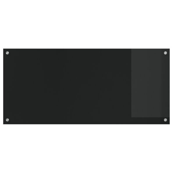 vidaXL čierna kuchynská obkladačka 110x50x0,6 cm zo skla – Obrázok 5