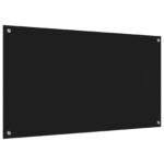 vidaXL Kuchynská obkladová doska čierna 110x60x0,6 cm z temperovaného skla – Obrázok 2
