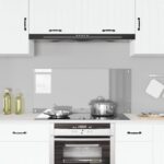 vidaXL Kuchynská Zástena Svetlosivá 110x50x0,6 cm Sklo – Obrázok 3