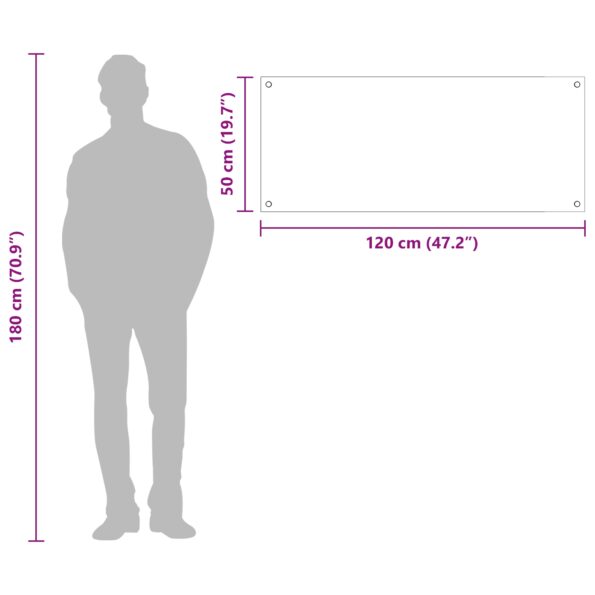 vidaXL Kuchynská dlažba Svetlosivá 120x50x0,6 cm Temperované sklo – Obrázok 10