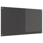vidaXL Kuchynská backsplash tmavošedá 110x60x0,6 cm z tvrdeného skla – Obrázok 4
