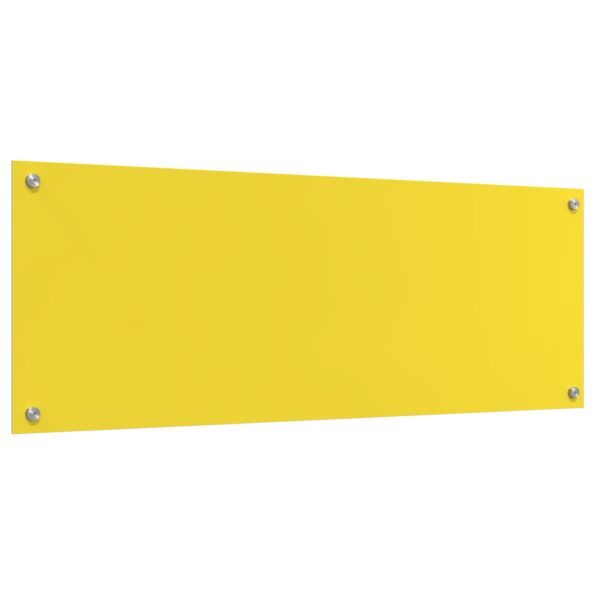 vidaXL Kuchynský backsplash Žltý 110x40x0,6 cm z Temperovaného skla – Obrázok 2
