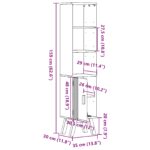 vidaXL Kúpeľňová skriňa Hnedá 35x30x159 cm Solid Borovicové drevo – Obrázok 10