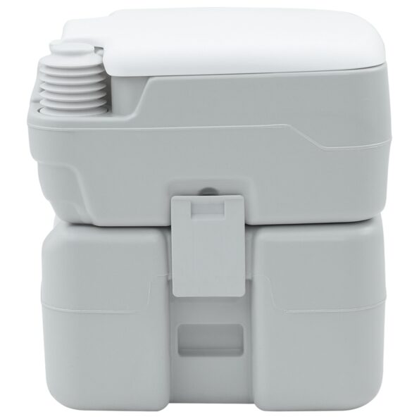 vidaXL Kempingové WC Šedý a biely 41,5 x 36,5 x 42 cm Polyetylén – Obrázok 5